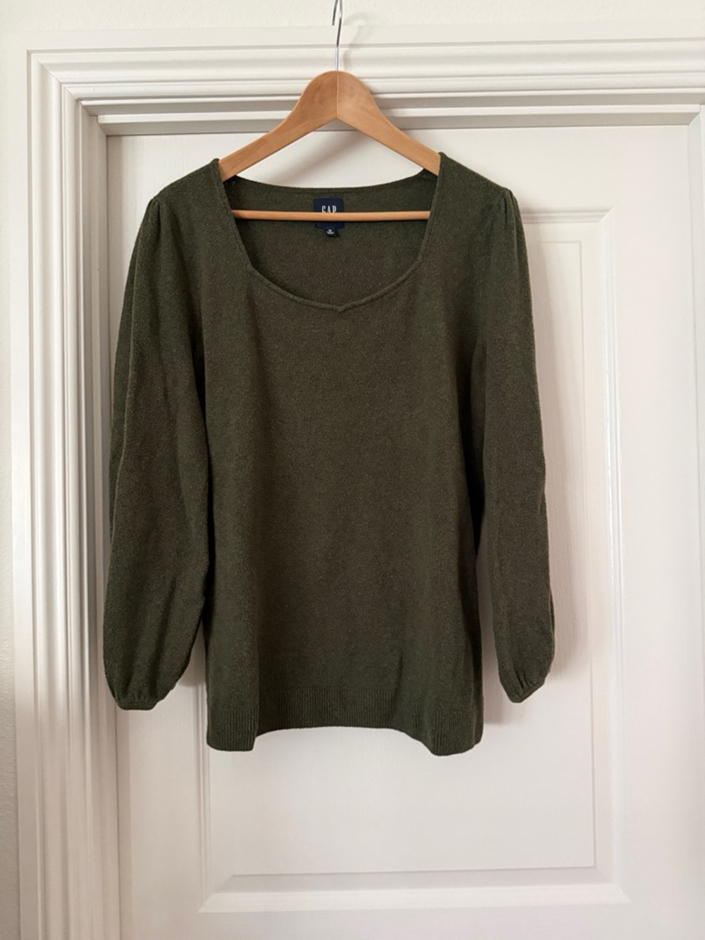 GAP Olive Scoop Neck Knit Sweater